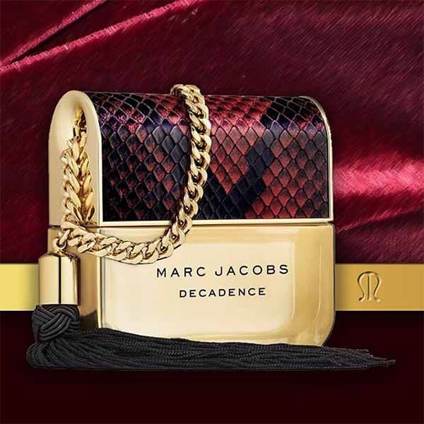 Thiết kế chai nước hoa Marc Jacobs Decadence Rouge Noir EDP 100ml cổ diễn và hoang dã